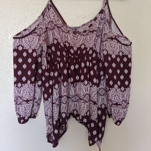 Charlotte Russe open shoulder blouse